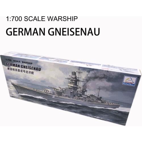 1:700 Scale Warship World War II German GNEISENAU Cruiser Plastic Assembly Model Electric Toy