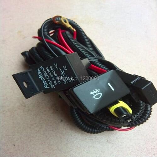 Fog light wiring/wiring harness kits, with switch