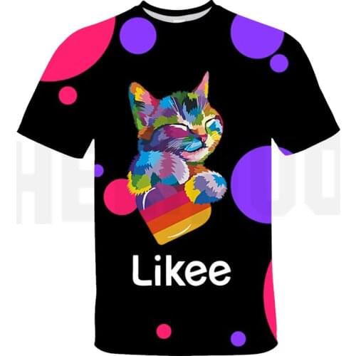 Russia Tshirt LIKEE 3D Women T-Shirt Top Tee Oversized Streetwear Short Sleeve Teenager Girls Boys Aesthetic Rainbow TShirts