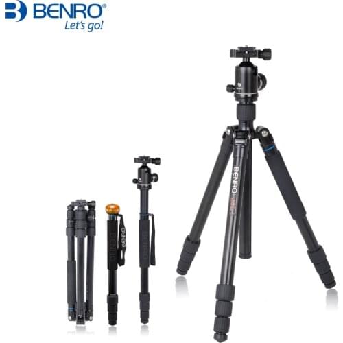 Benro A2282TV2 Tripod Aluminum Flexible Camera Stand Monopod For DSLR With V2 BallHead Carrying Bag Max Loading 18kg