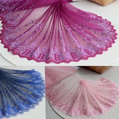 2yards/lot 8.27Inches Wide Embroidered Tulle Lace trim mesh lace trim~3color~lovely~High Quality