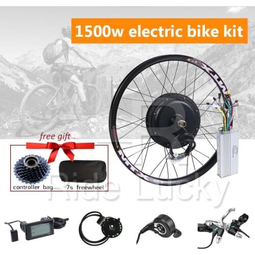 50-60km/h speed 48V 1500W Motor Wheel Ebike conversion kit 1500W Wheel Motor Rear for 20-29inch 700C electric bike kit 1500w
