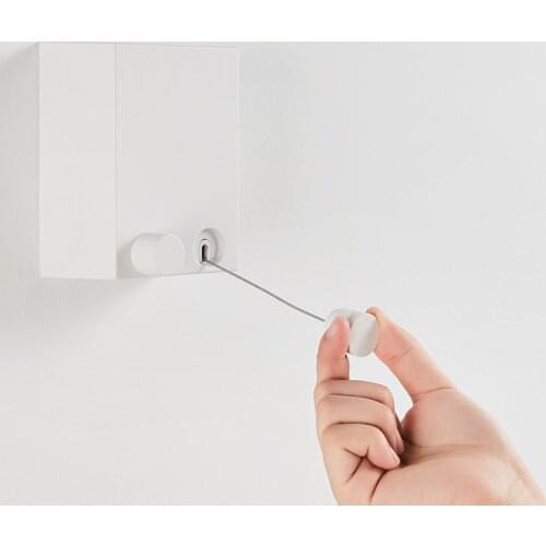 Retractable Clothes Line Outdoor Wall Mounted Extendable Clothesline Indoor Retracting Hanging Clothing Drying Rack Balcony Rope