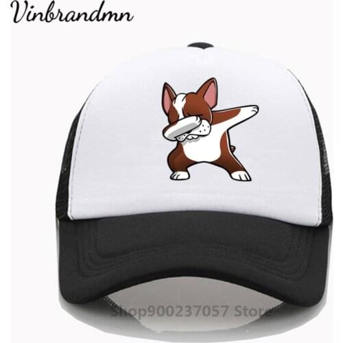 Funny Dabbing Boston Terrier Baseball caps New Fashion Cute Animal sun visor hat for men burcket hat Birthday hats for male caps
