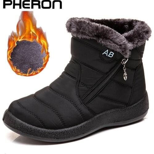 Womens ankle boots fur boots warm snow boots winter shoes for women waterproof padded boots winter boots women footwear Zapatos