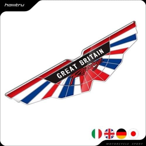 3D Motorcycle Flag Sticker Case for Triumph Tiger 800 1200 STREET TRIPLE 675 765R Decals for Vespa Italy Sticker