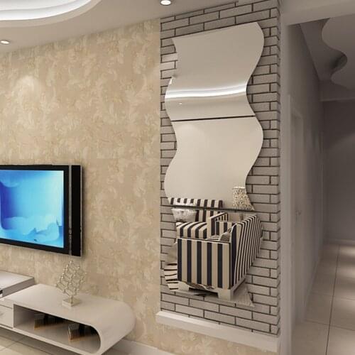 Fitting Room Mirror Attached Home Furnishing 3D Three-dimensional Mirror Wall Stickers Diy Acrylic Mirrored Decorative Sticker