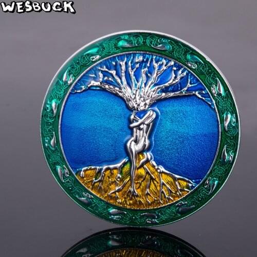 5 Pcs MOQ WesBuck Brand wholesale Lovers tree buckles mens designer belt buckles metal for jeans accessories fit 4cm Wide Belt