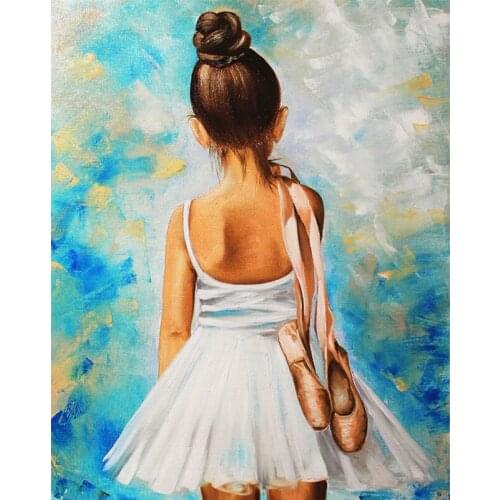Diamond Painting Full Round Embroidery Picture Mosaic Art Accessories Ballet Ballerina Girl Cross Stitch Kit Home Decor