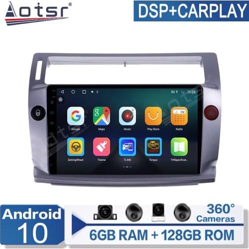 6+128G Android 10 For Citroen C4 C-Triomphe C-Quatre Car GPS Navi Radio Stereo IPS Touch Screen Head Unit No 2 din