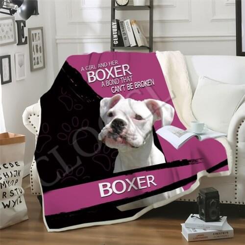 CLOOCL A Girl and Her Rottweiler Dog Blanket 3D Print Double Layer Sofa Travel Youth Fashion Bedding Throw Blankets Sofa Quilt