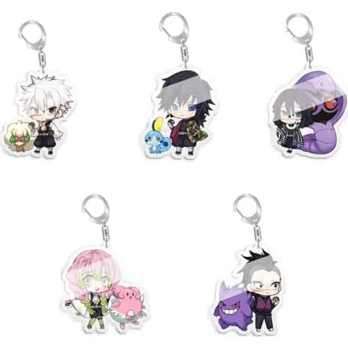 Demon Slayer: Kimetsu no Yaiba Keychain The Blade of The Ghost Characters Acrylic Pendant Key Chain Exquisite Gift Anime Jewelry