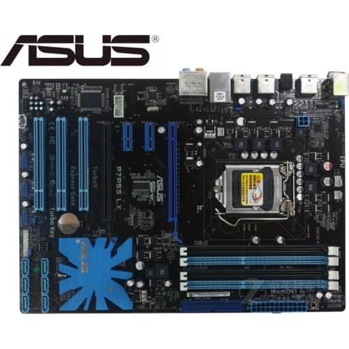 For ASUS P7P55 LX original motherboard LGA 1156 DDR3 USB2.0 16GB P55 USED desktop motherboard