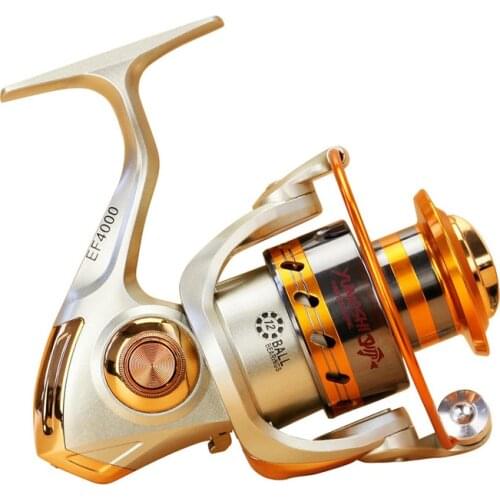500-9000 series Distant Wheel Metal Spinning Fishing Reel 5.5:1 12 Bearing Balls Fishing Wheel Rotate the spool Fishing coil