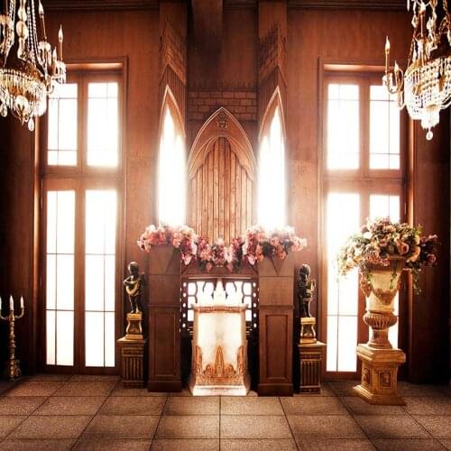 MEHOFOTO Vinyl Photography Background Vintage Castle Window Computer Printed Wedding Backdrops for Photo Studio CM-6559