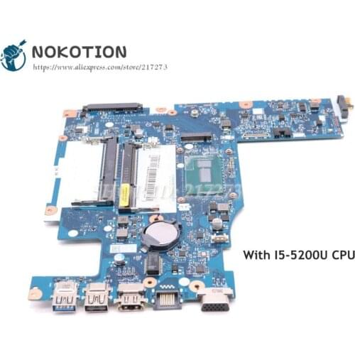 NOKOTION Laptop Motherboard For Lenovo Ideapad G50-80 MAIN BOARD SR23Y I5-5200U CPU 5B20H14371 ACLU3 ACLU4 UMA NM-A362