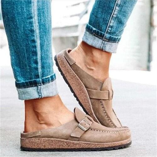 New Women Sandals Spring Solid Buckle Women Flats Shoes Casual Beach Ladies Plus Size Summer Sandals Slippers Fashion Sandals