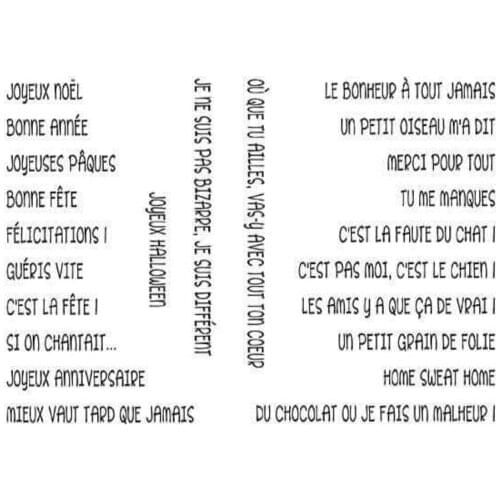 French words Transparent Clear Silicone Stamp/Seal for DIY scrapbooking/photo album Decorative clear stamp ST0910