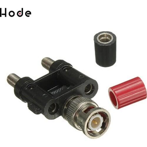 BNC Male Plug to Twin Dual Banana Jack Female Coaxial 4mm Connector Binding Post