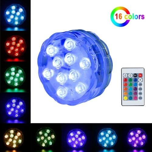 Russia US Stock Delivery RGB IP68 Magnetic Led Underground Fountain Light with Replaceable AA Battery For Swimming Pool Bathing