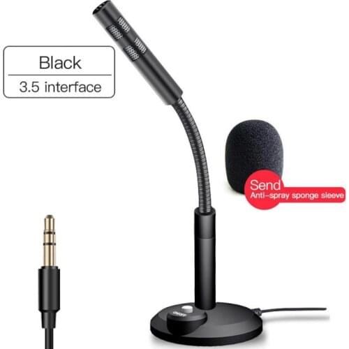 3.5mm USB Wired Microphone Condenser Sound Recording Gaming Live Broadcast For Computer PC Desktop Laptop Portable Mic Drop Ship
