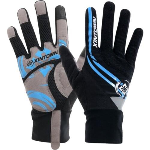 XINTOWN Cycling Gloves Winter Warm Full Finger Bicycle Gloves Touch Screen GEL Pad Bike Sport Shockproof MTB Road bicycle Gloves