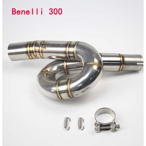 Escape Motorcycle Exhaust Mid Link Pipe Middle Connect Tube Stainless Steel Exhaust System For Benelli300 All Years