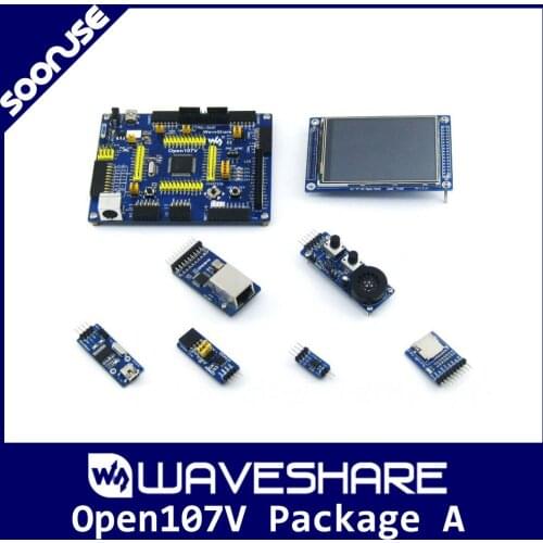 Waveshare Open107V Pack A STM32F107VCT6 TM32F107 ARM Cortex-M3 STM32 Development Board + 6 Modules