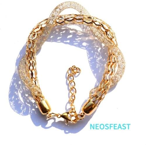 Fashion Jewelry Women Gold Color Hollow Bracelet for Female Crystal Twist Chain Bracelet Women Wedding Accessories Ladies Gifts