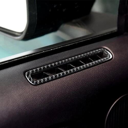 1 Pair Carbon Fiber Car Door Air Outlet Stickers Cover Decor for Ford Mustang Easy to Apply, Self Adhesive