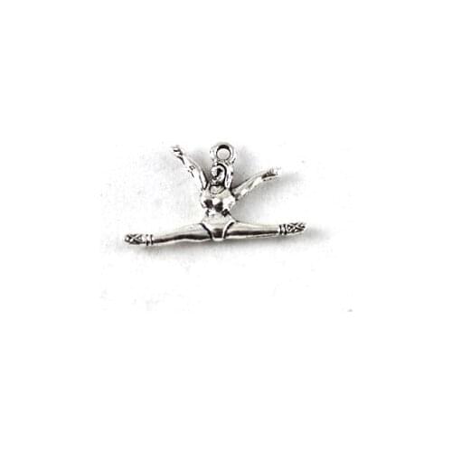 360PCS Tibetan silver gymnast charm A9611