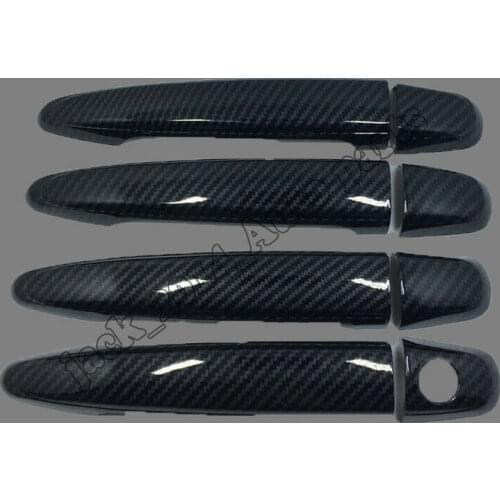 For 2008-2012 Toyota Highlander carbon fiber plated 4 Door handle+Keyhole cover Trim