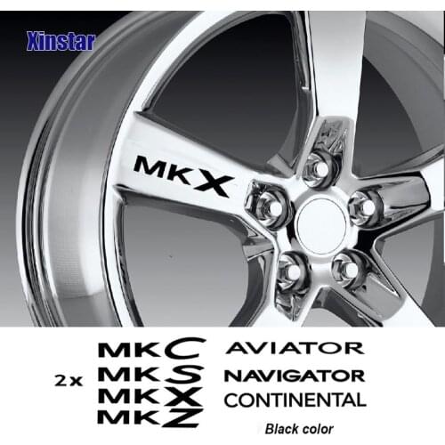 4pcs Car Rim Wheel Sticker For Lincoln AVIATOR CONTINENTAL NAVIGATOR MKC MKS MKT MKX MKZ Auto Accessories