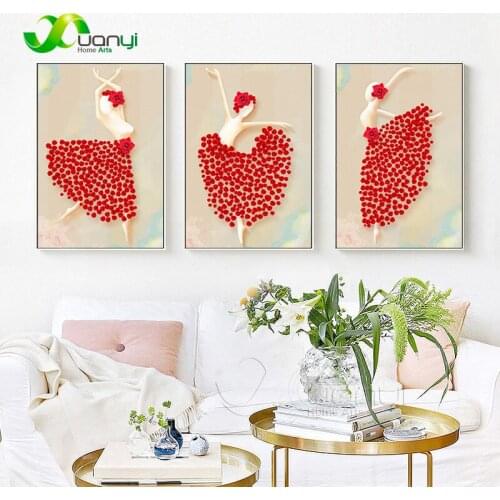1Pcs Abstract Dance Ballet Paintings Nordic Style Kids Decoraction Wall Picture For Living Room Nordic Canvas Poster Unframed
