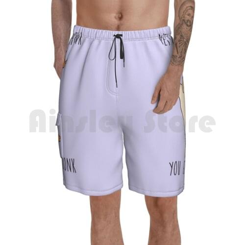 Mess With The Honk You Get The Bonk-Untitled Goose Game Beach Shorts Men Beach Pants Swimwear Switch Untitled Goose