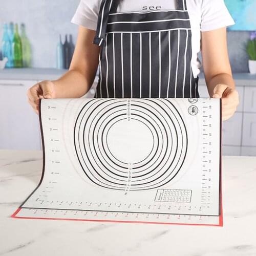 Large Silicone Kneading Pad Non-Stick Surface Rolling Dough Mat with Scale Kitchen Cooking Pastry Sheet Bakeware Baking Tools