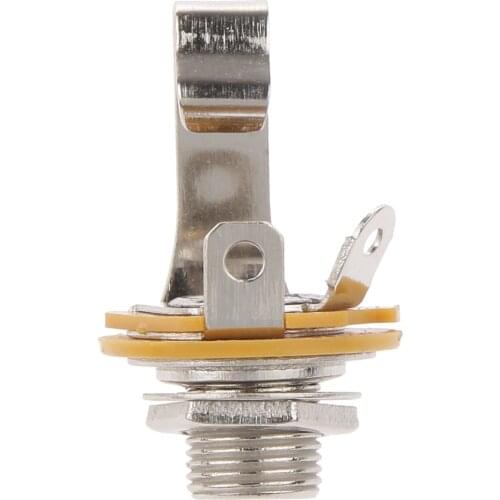 Silver 6.35mm Single Track Guitar Socket Output Jack for All Electric/Bass Guitar Part
