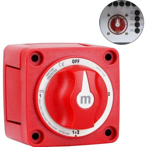 Isolator Mini Selector Switches 3 4 Position 12-32V 100-300A M-Series Waterproof Ignition Protected Marine Boat Dual Battery