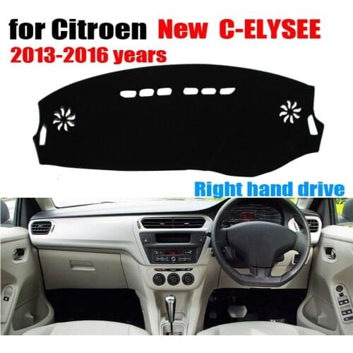Car dashboard cover mat for Citroen New C-Elysee 2013-2016 years Right hand drive dashmat pad dash covers dashboard accessories
