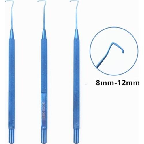 Muscle Hook Ophthalmic Instrument Helveston Muscle Hook 3 sizes 8/10/12mm Veterinary surgical eye tools