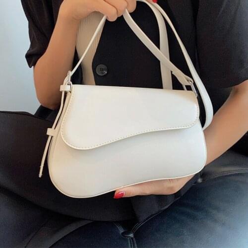Small Pu Leather Shoulder Bags for Women Pure Color Flap Messenger Bag Lady Summer Designer Handbags Trending Wild Crossbody Bag