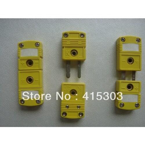 OMEGA Type Miniature K Type thermocouple Connector Male and Femal yellow Color Flat Pin thermocouple plug