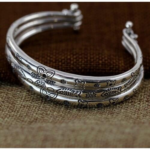 2018 New Armbanden Voor Vrouwen Items S925 Pure Ornaments Exquisite Fashion Manual Three Serial Water-wave Bracelet