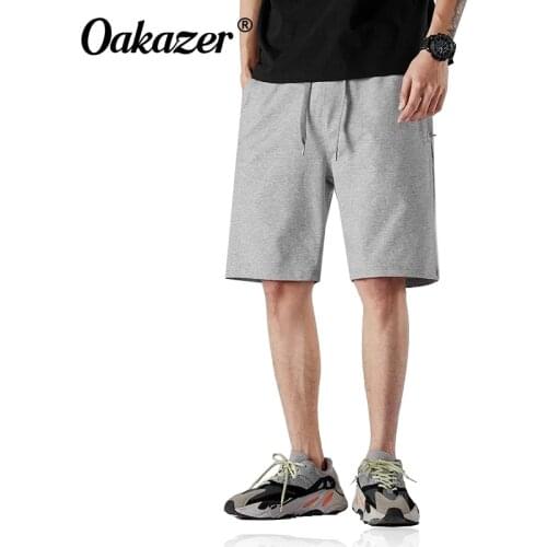 Oakazer Shorts Men Wild Knee Fashion Casual Solid Color Male Short Pants Comfortable Plus Size Fitness Men Jogging Shorts Summer
