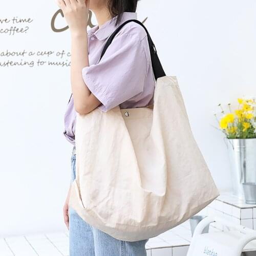Oversize Casual Slouch bag Tote Bags Women Big Nylon Waterproof Reusable Shopping Handbag Female Leisure Daily Shoulder Bag