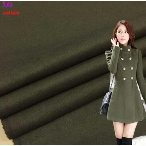 140x100cm Good Wool Fabric Green Wool Fabric Coat Fabric for Sewing Material DIY Fashion Women Man Coat Dress