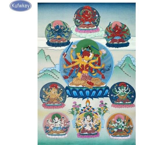 Traditional Chinese diamond painting scenery goddess portrait picture Embroidery Cross Stitch Rhinestone Mosaic Painting