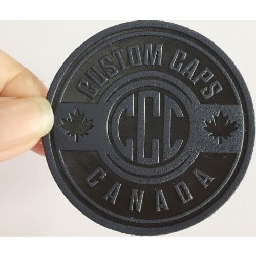 High Quality Personalized Custom Brand Logo Round PU Leather Label For Jeans
