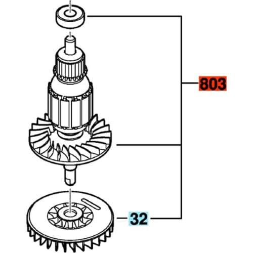 220-240V Armature rotor for BOSCH GSS230 GSS23A GSS23AE 2609199085 Power Tool Accessories Electric tools part