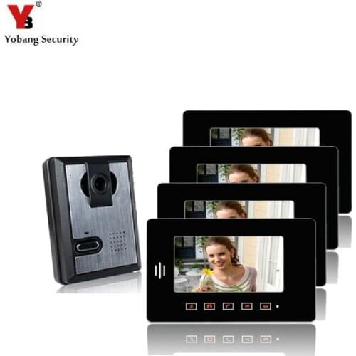Yobang Security Waterproof Door Access Control camera Video intercom system color 7"screen video doorbell phone Apartment villa